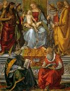 Luca Signorelli Virgin Enthroned with Saints USA oil painting artist